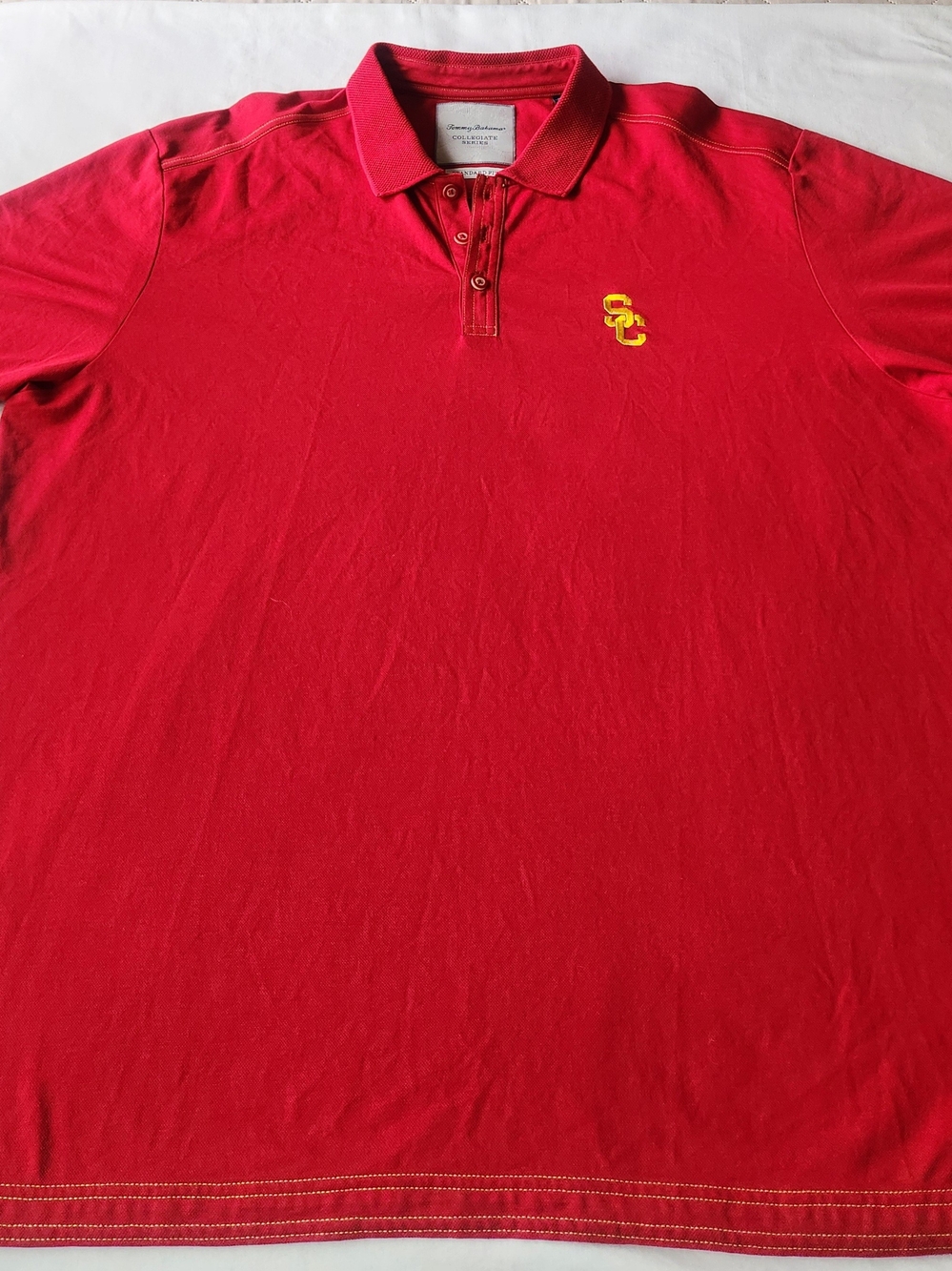 Tommy Bahama Red Polo with Yellow SC Embroidered Logo